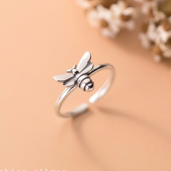 Sterling Silver Bumble Bee Ring 