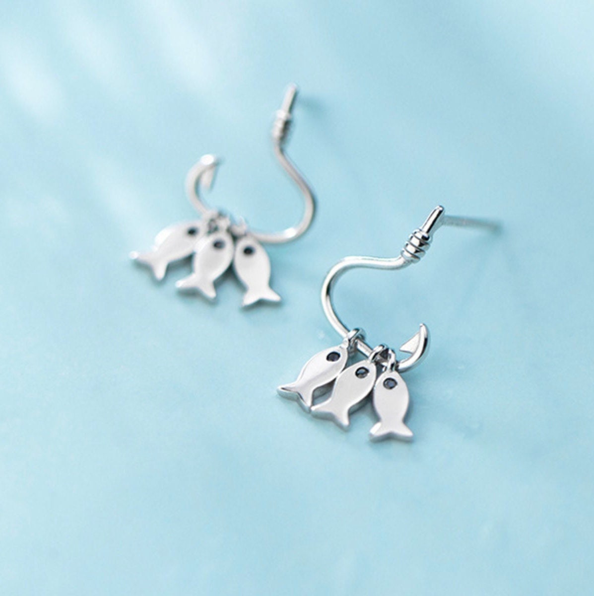 Sterling Silver Fish Hook Stud Earrings, Unique Silver Jewellery, Gifts for  Her, Gifts for Friends, Unisex, Birthday Gift, Chic Stories -  Canada