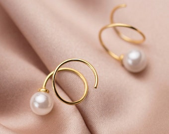 GAS Bijoux Pendientes de plata color plata-color oro elegante Joyería Pendientes Pendientes de plata
