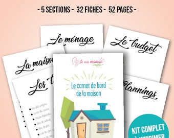Le Carnet De Bord De La Maison A Imprimer Planning Etsy