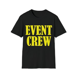  Camiseta de seguridad para concierto, festival, camiseta de  letras amarillas, Negro, S : Ropa, Zapatos y Joyería