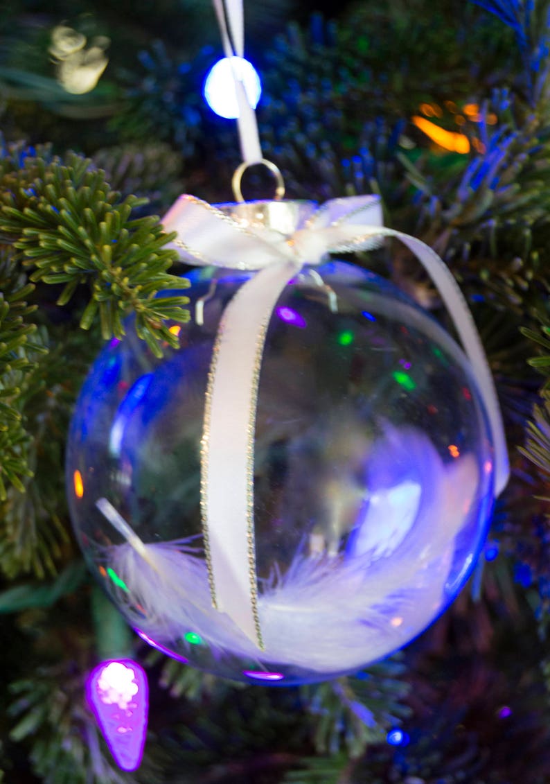 Angel Feather Ornament, Feather Christmas Ornament, Grief and Loss Gift, Gift Ornament, Memorial Christmas Ornament, In Memory Of Ornament image 4