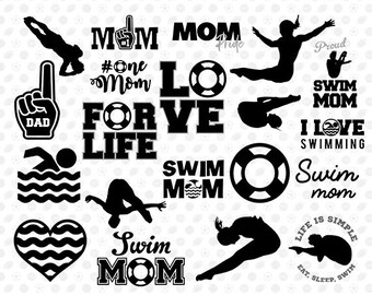 Download Swimming mom svg | Etsy