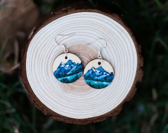 North Cascades National Park Earrings - Washington Earrings || Cascade Mountain Earrings Jewelry || Gifts for Mountain Lovers ||