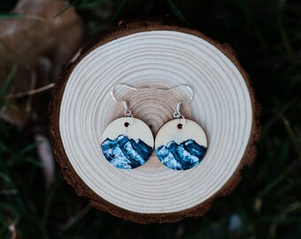 Denali National Park Earrings - Alaska Earrings || Denali Mountain Jewelry || Gifts for Mountain Lovers || Alaska Earrings Mount McKinley
