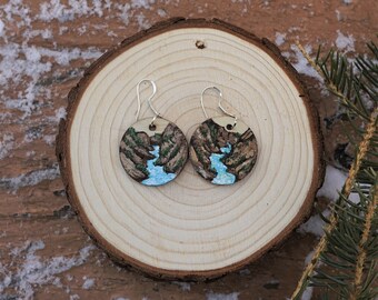 Yellowstone National Park Jewelry Gifts for Outdoors Lover - Yellowstone Park Earrings