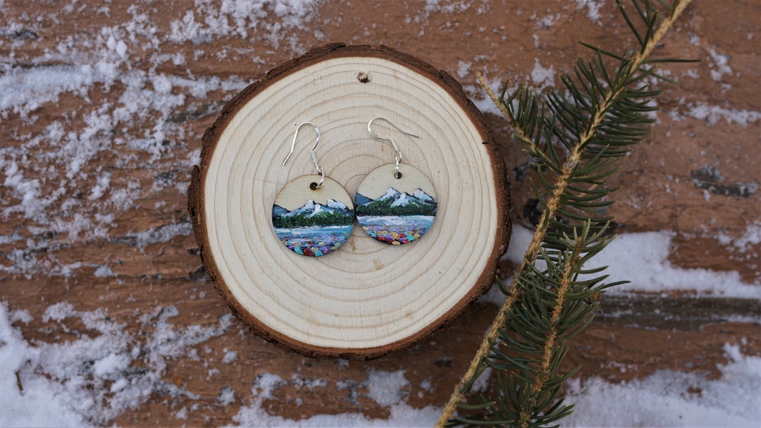Glacier National Park Jewelry Lake Mcdonald Earrings Gifts for Mountain