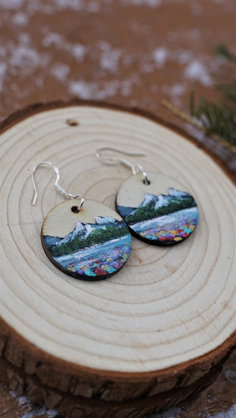 Glacier National Park Jewelry Lake Mcdonald Earrings Gifts for Mountain