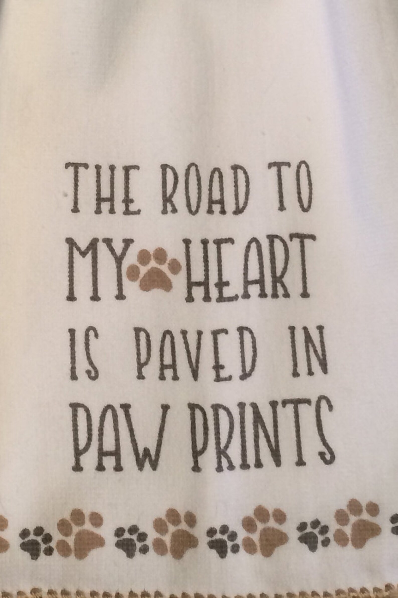 PETS PAW PRINTS /2 Kitchen Hanging Towel Handmade Etsy
