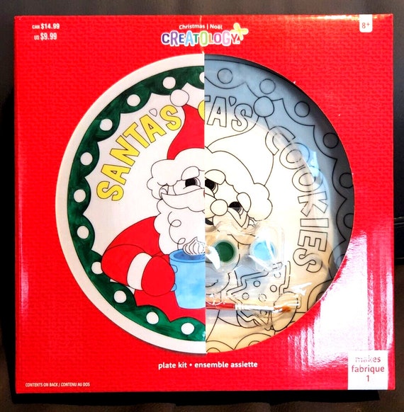 Creatology Kids Craft Kit Christmas Santa Cookie Plate Holiday Art Set New  