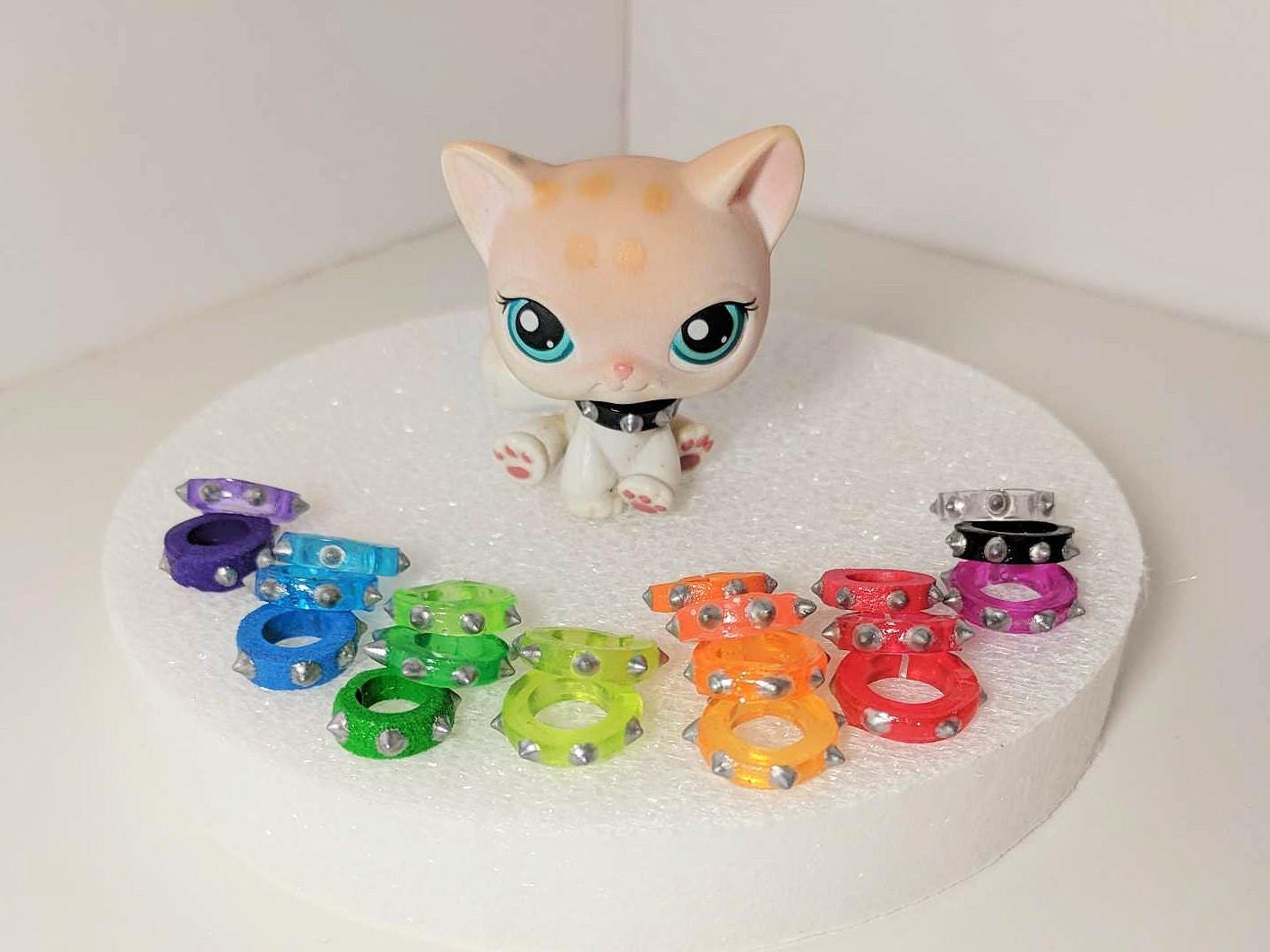 Littlest Pet Shop Custom Spiked Collars Lot of 5 Random Etsy