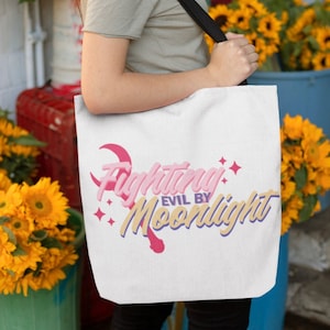 Sailor Girl Tote Bag, Fighting Evil By Moonlight, Anime Tote Bag, Anime Moon, Sailor Scout