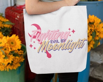 Sailor Girl Tote Bag, Fighting Evil By Moonlight, Anime Tote Bag, Anime Moon, Sailor Scout