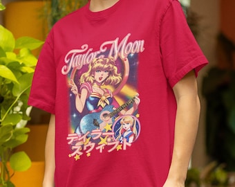 Taylor Moon Shirt, Anime Graphic Cartoon Shirt, Swift Tshirt, Moon Scout, Eras, Plus Size Shirt, Gift for Swiftie