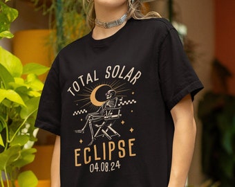 Eclipse 2024 Path of Totality Tshirt, Retro Design, Total Solar Eclipse Souvenir Tee, USA Event Shirt, Plus Size Shirt