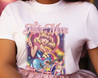 Taylor Moon Shirt, Anime Graphic Cartoon Shirt, Swift Tshirt, Moon Scout, Eras, Plus Size Shirt, Gift for Swiftie