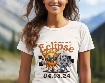 Eclipse 2024 Path of Totality Tshirt, Retro Design, Total Solar Eclipse Souvenir Tee, USA Event Shirt, Plus Size Shirt, Texas