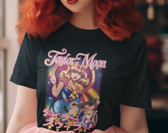 Taylor Moon Shirt, Anime Cartoon Shirt, Swift Tshirt, Moon Scout, Swiftie Plus Size, Swiftie Gift for Mom, Eras Karma Midnights Speak Now