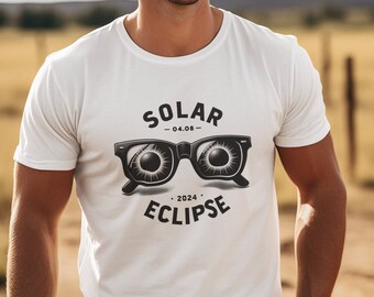 Eclipse 2024 Path of Totality Tshirt, Retro Design, Solar Eclipse Souvenir Tee, USA Event Shirt, Plus Size Shirt, Texas, Celestial