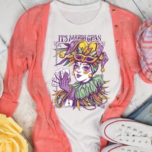 Jester Woman Shirt, Mardi Gras Shirt, Carnival Shirt, New Orleans Shirt, It&#39;s Mardi Gras Y&#39;all, Mardi Gras Tee, Up to 5xl