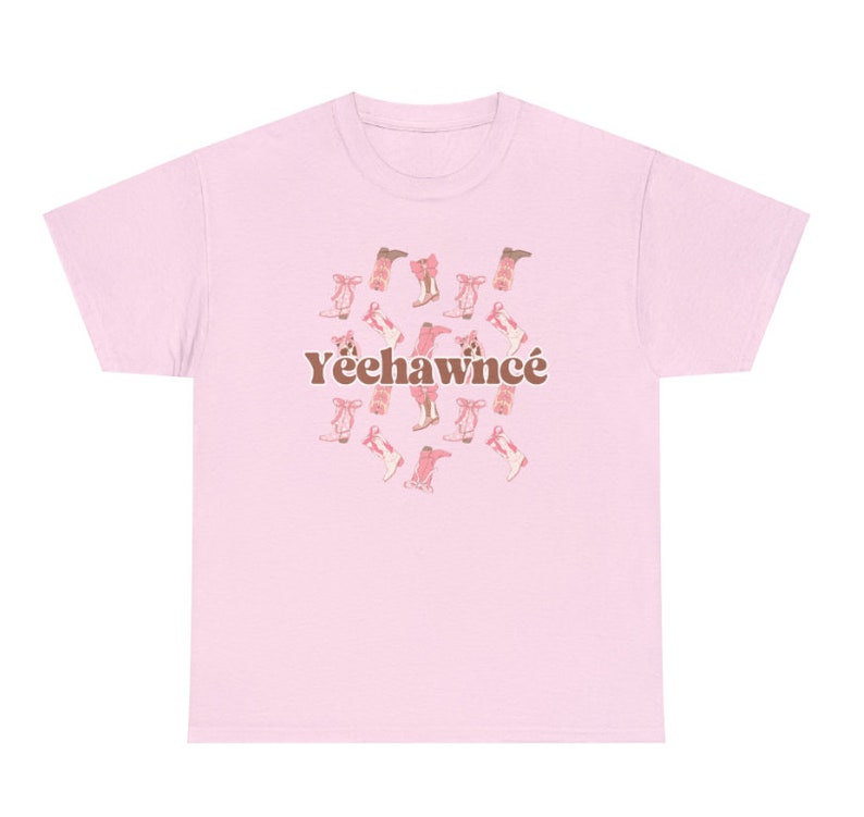 Yeehawncé Coquette Western Tshirt Feminine Cowboy Pink Aesthetic Texas Hold 'Em Inspired, Plus Size Shirt, Cowgirl Gift image 10