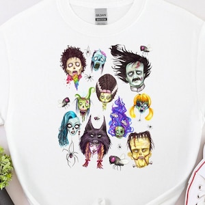 Zombie Heads Halloween T-Shirt: Spooky Season Graphic Tee