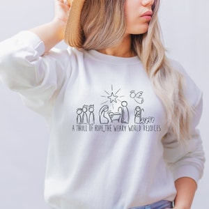 Christmas Sweatshirt for Women, O Holy Night, Holiday Sweater, Christmas Shirt, Womens Christmas Shirt, Womens Holiday Sweatshirt, Up to 5XL