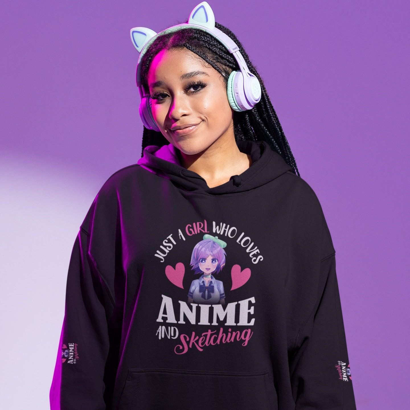 Sudadera con capucha de chica anime: Ramen, Boba y gatos - Regalo KPop -  Etsy México, image size:1440x1440
