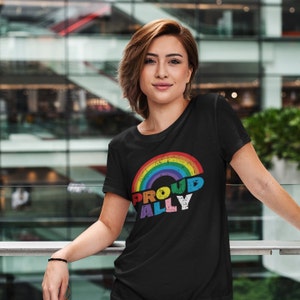 Ally Shirt, Safe Person Shirt, Retro Pride Shirt, LGBTQ Shirt, Pride Month Shirt, Proud Ally Shirt, Equality Shirt, Up to 5xl Shirt