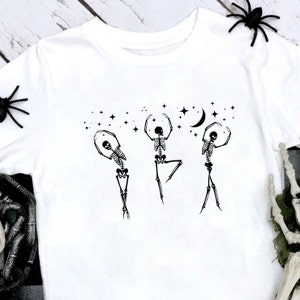 Halloween Party Dancing Skeleton Shirt, Ballet Shirt, Skeletons, Happy Halloween Tshirt, T-shirt, Tee Shirt, Comfortable Halloween Shirt