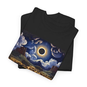 Eclipse 2024 Path of Totality Tshirt, Texas Design, Solar Eclipse Souvenir Tee, USA Event Shirt, Plus Size Shirt, Cowboy Gift image 3