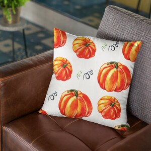 Decoração de outono, capa de almofada de outono, almofadas de abóbora, almofadas de outono, outono bem-vindo, feliz outono, fronha quadrada
