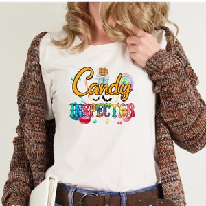 Candy Inspector TShirt, Halloween Shirt, Official Candy Inspector Shirt, Halloween Candy Shirt, Happy Halloween Tee, Cute Halloween Mom tees