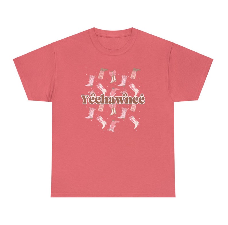 Yeehawncé Coquette Western Tshirt Feminine Cowboy Pink Aesthetic Texas Hold 'Em Inspired, Plus Size Shirt, Cowgirl Gift image 8