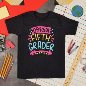 Official Fifth Grader 5th Grade TShirt, Back to School Shirt Tee