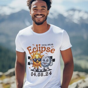 Eclipse 2024 Path of Totality Tshirt, Retro Design, Total Solar Eclipse Souvenir Tee, USA Event Shirt, Plus Size Shirt, Texas image 2