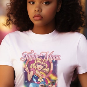 Taylor Moon Shirt, Anime Cartoon Shirt, Swift Tshirt, Moon Scout, Swiftie Plus Size, Swiftie Gift for Mom, Eras Karma Midnights Speak Now image 5