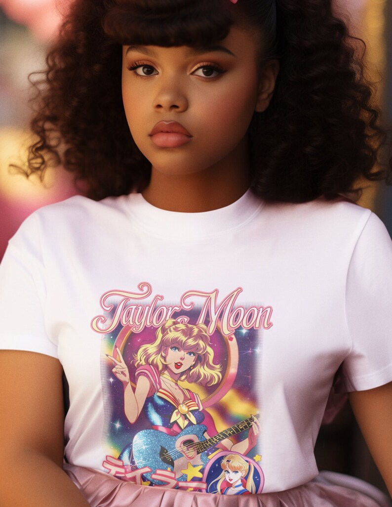 Taylor Moon Shirt, Anime Cartoon Shirt, Swift Tshirt, Moon Scout, Swiftie Plus Size, Swiftie Gift for Mom, Eras Karma Midnights Speak Now image 5