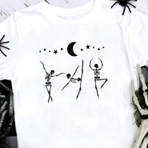 Halloween Party Dancing Skeleton Shirt, Ballet Shirt, Dancer Shirt, Skeletons, Happy Halloween Tshirt, T-shirt, Comfortable Halloween