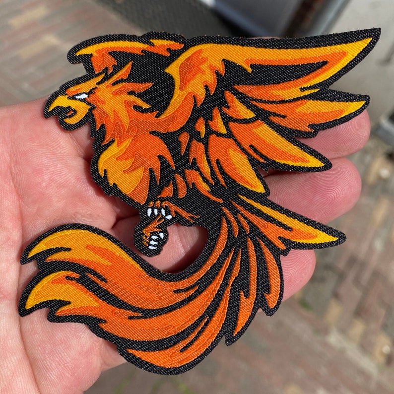 Feuer Phoenix gewebt Patch / Embleem Etsy