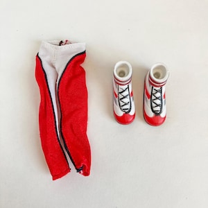 Vintage Bratz Play Sportz Xtreme Motocross Pants and Shoes, Bratz Clothes, MGA Doll Clothes, Doll Pants Clothes for 10in Doll, Y2K Bratz
