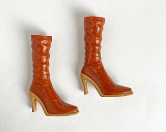 Vintage Bratz Fianna Brown Boots: 2004 Funk Out Doll Shoes