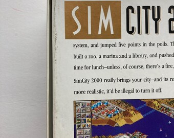 Vintage 1993 Simcity 2000 PC Game: Maxis Big Box Edition With