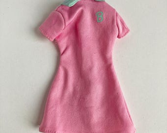 Vintage Barbie Go In Style Dress: 1999 Pink & Mint Sporty “B” Monogram Outfit