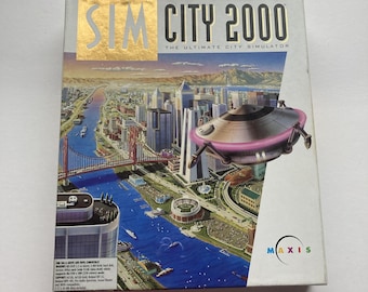 Vintage 1993 Simcity 2000 PC Game: Maxis Big Box Edition With