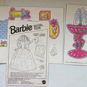 1995 Songbird Barbie Paper Cut Outs and Instruction Booklet, Vintage Mattel