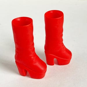Vintage Spice Girls On Tour Geri Halliwell Red Doll Boots 1998, Spice Girls Platform Boots, Y2K Spice Girls Doll, Galoob Doll Accessories