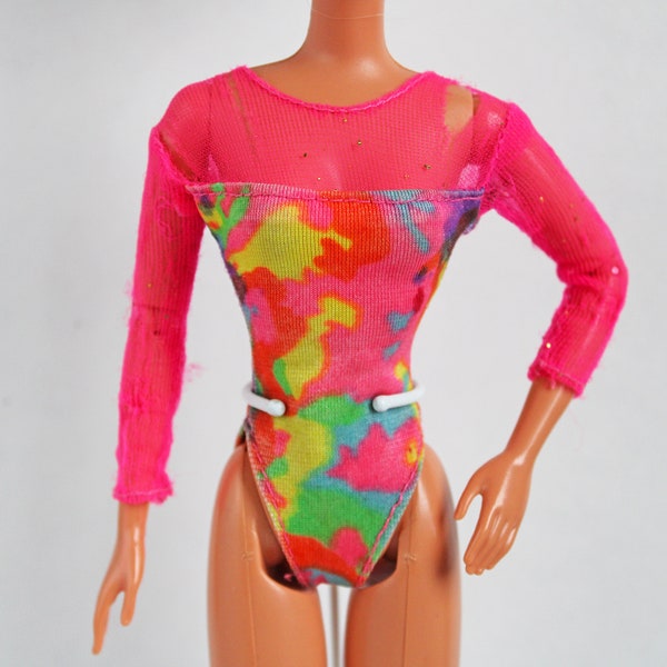 1994 Gymnast Barbie Pink Leotard, Barbie Clothes, Vintage Genuine Mattel Clothing, Pink Leotard, Clothes for 11.5in Doll