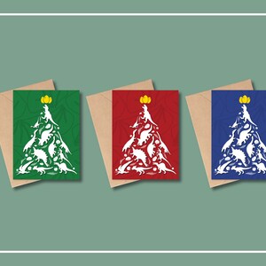 Jeu de CARTES DE NOL DINOSAURE, jeu de cartes de vœux, carte de Noël vierge, carte de vœux, carte de voeux de vacances, carte de Noël tyrannosaure