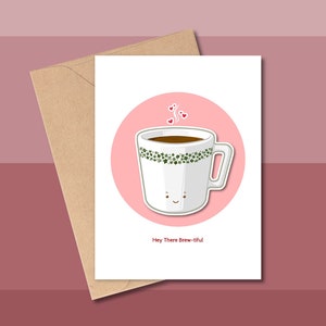 HEY Là-bas, jolie carte de Saint-Valentin, tasse à café Saint-Valentin, pour les amateurs de café, fleurs printanières en pyrex de Corelle, Daisy folle de Corelle